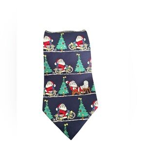 American Traditions Necktie Santa Claus Christmas Tie Motorcycle Leg Injury‎